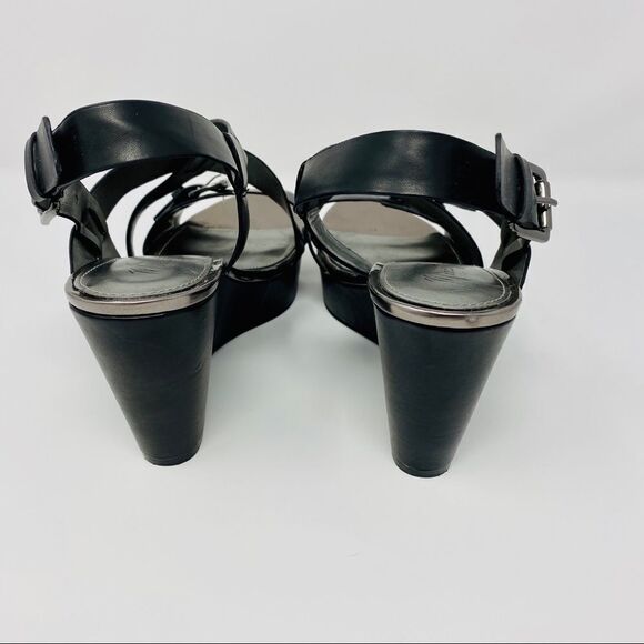 Marc Fisher - Black Faux-Leather Platform … - Picture 3 of 8